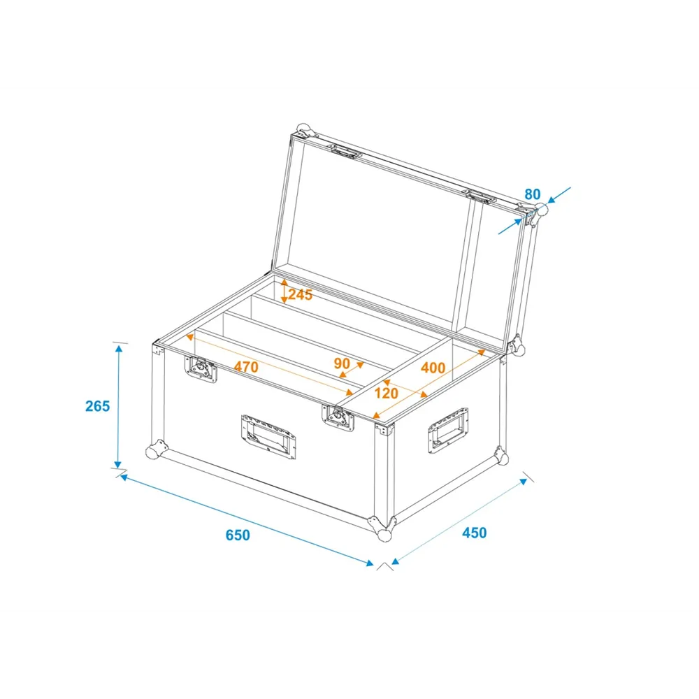 ROADINGER Flightcase 4x LED Super Strobe