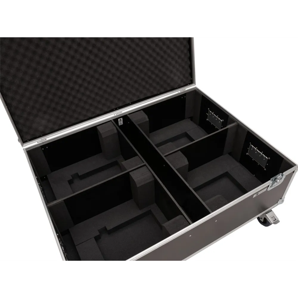 ROADINGER Flightcase 4x LED THA-150F Theater-Spot