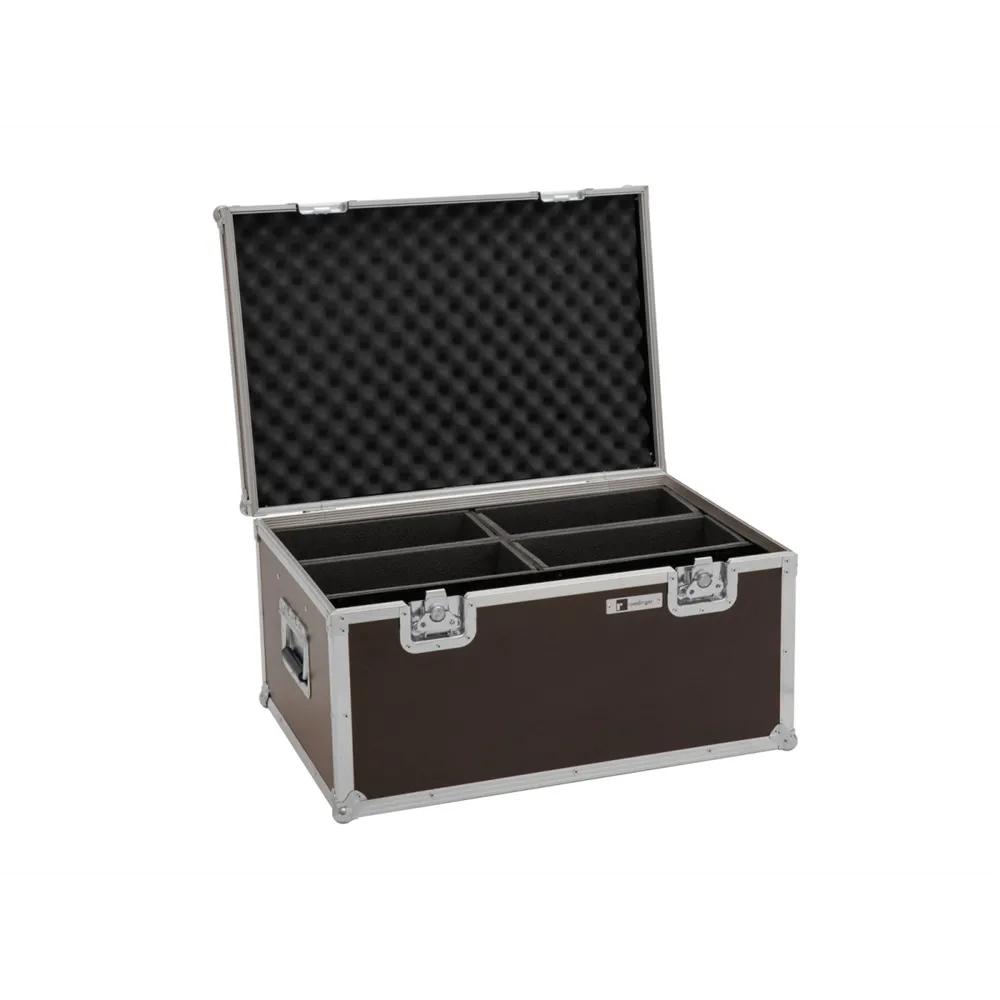 ROADINGER Flightcase 4x LED 4/7C-12 Silent Slim Spot
