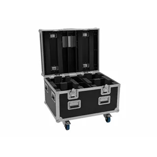 ROADINGER Flightcase 4x LED TMH-X4 mit Rollen