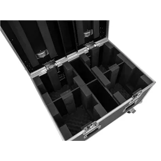 ROADINGER Flightcase 4x LED TMH-X4 mit Rollen