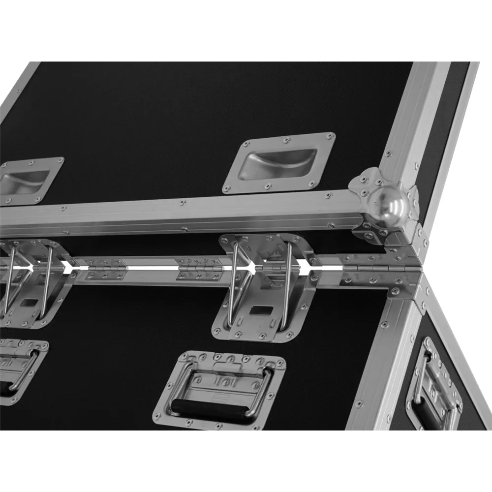 ROADINGER Flightcase 4x LED TMH-X4 mit Rollen