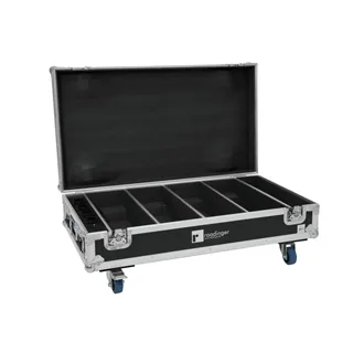 ROADINGER Flightcase 4x AKKU BAR-6 QCL mit Ladefunktion