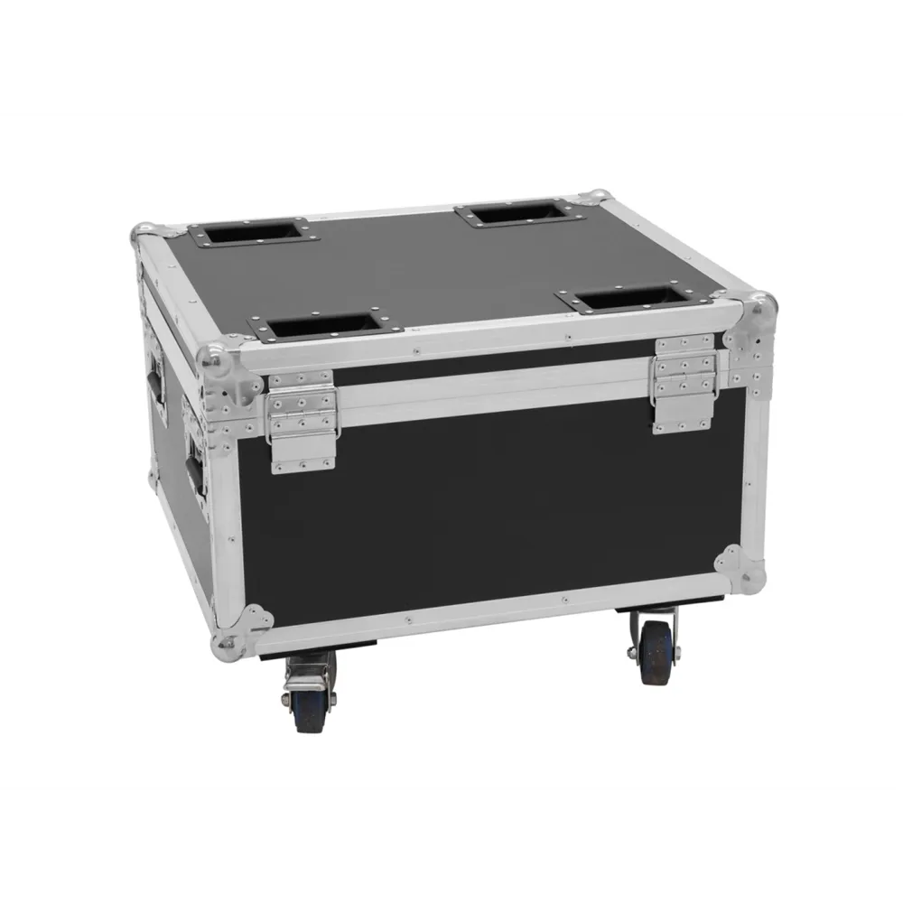 ROADINGER Flightcase 4x AKKU IP PAR 7 QCL WDMX mit Ladefunktion