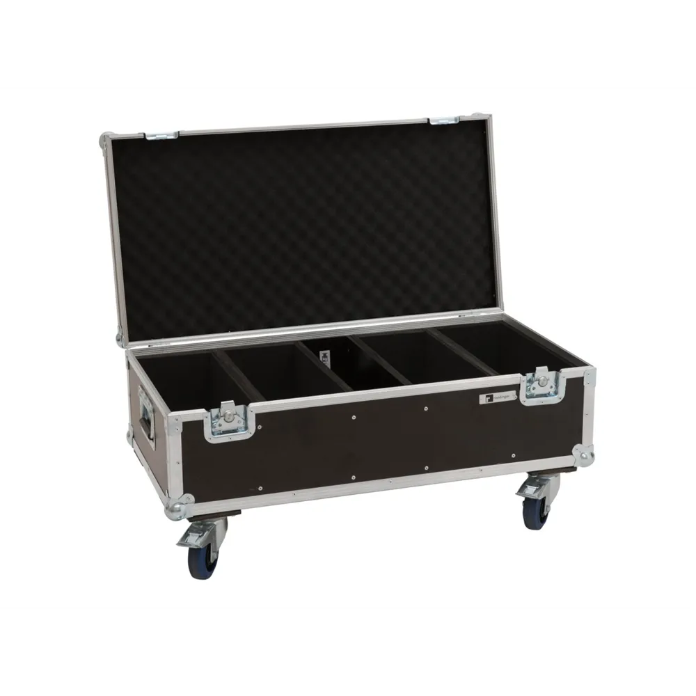 ROADINGER Flightcase 4x Audience Blinder 2x100W mit Rollen