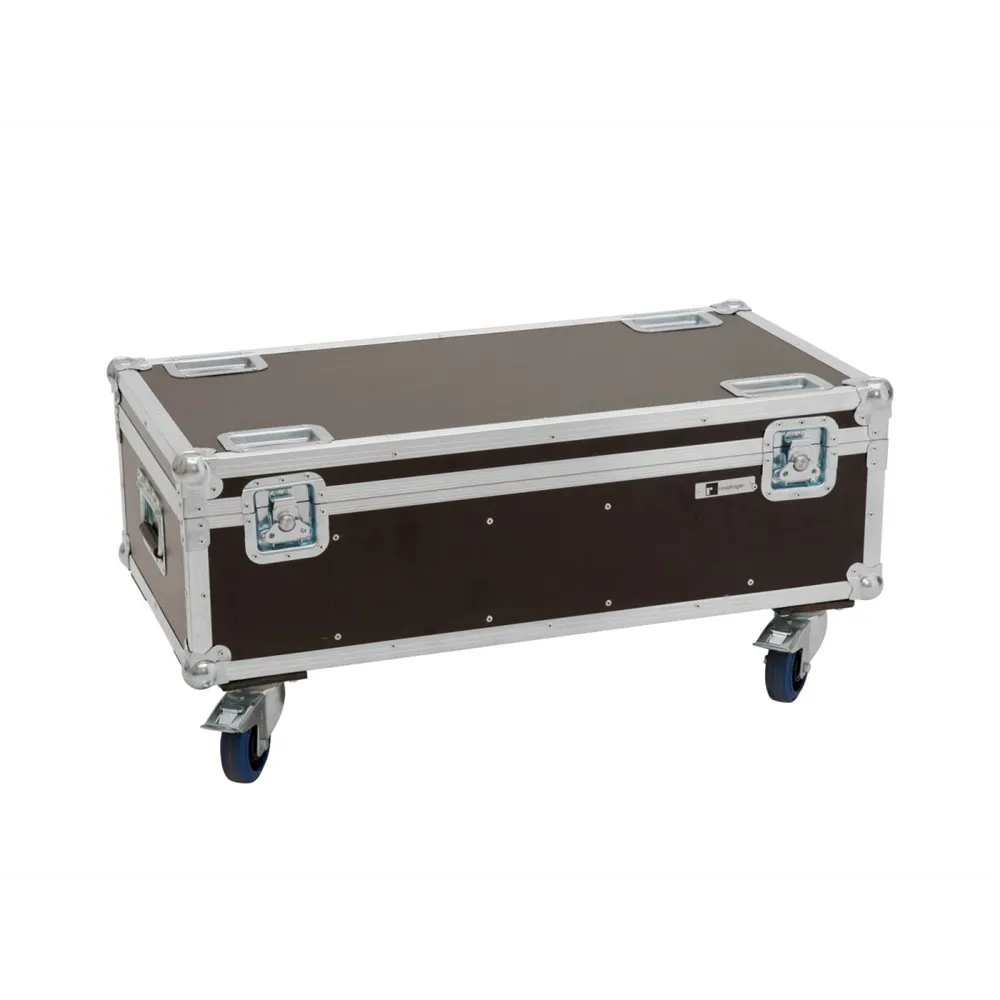 ROADINGER Flightcase 4x Audience Blinder 2x100W mit Rollen