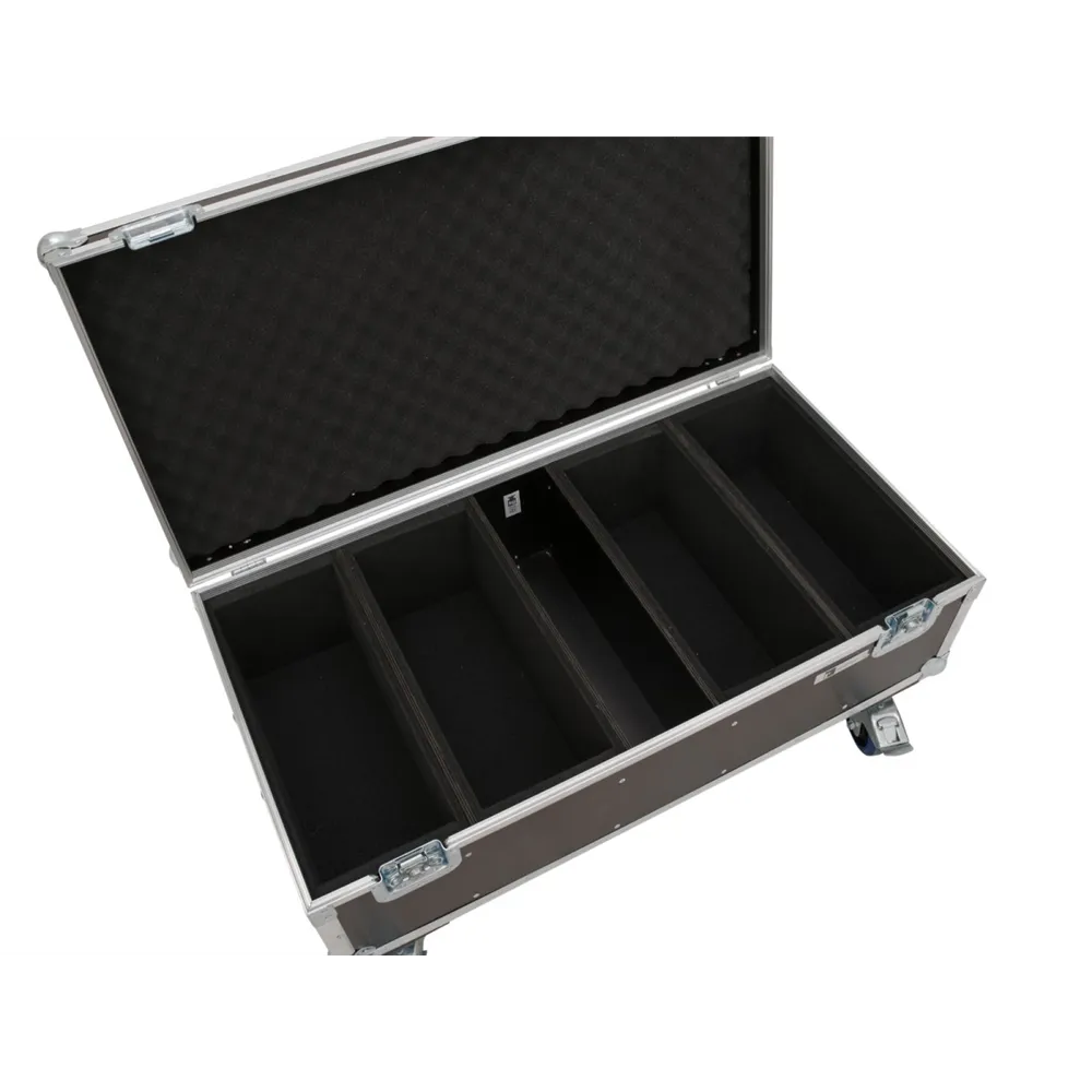 ROADINGER Flightcase 4x Audience Blinder 2x100W mit Rollen