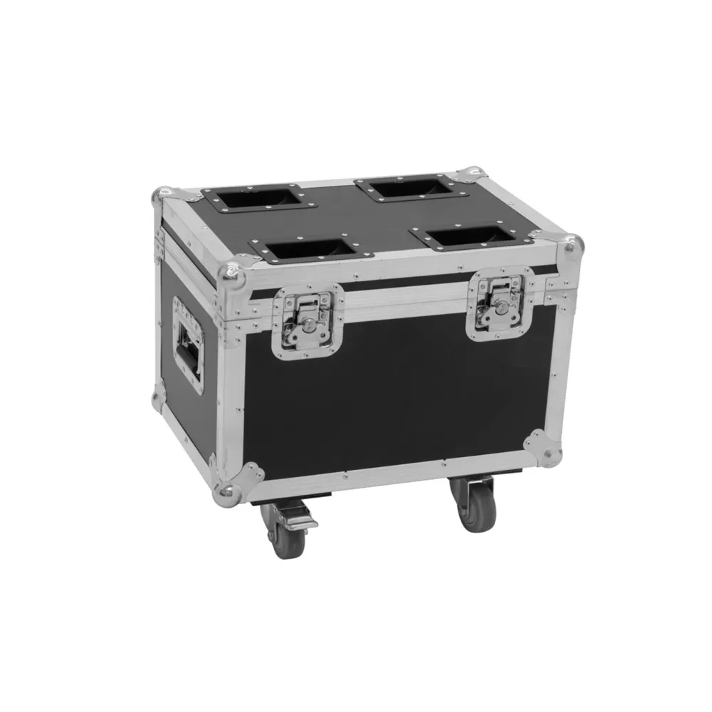 ROADINGER Flightcase 4x LED TMH-13/17/S30/W36 mit Rollen