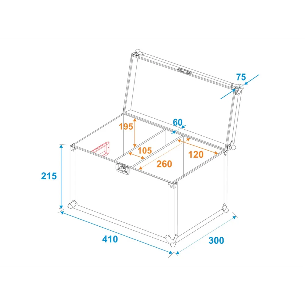 ROADINGER Flightcase 2 x LED CBB-2 COB Leiste