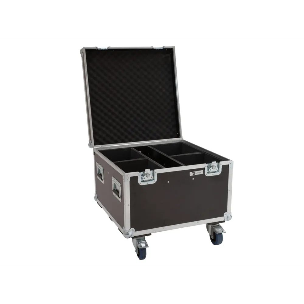 ROADINGER Flightcase 4x LED Theatre COB 100 Serie mit Rollen