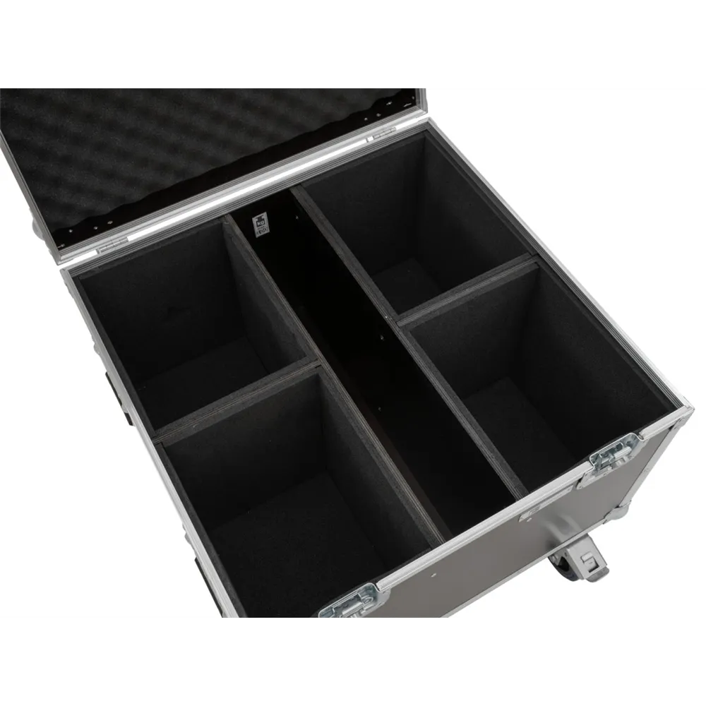 ROADINGER Flightcase 4x LED Theatre COB 100 Serie mit Rollen