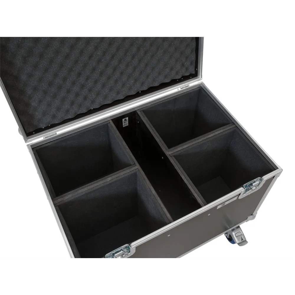 ROADINGER Flightcase 4x LED Theatre COB 200 Serie, mit Rollen