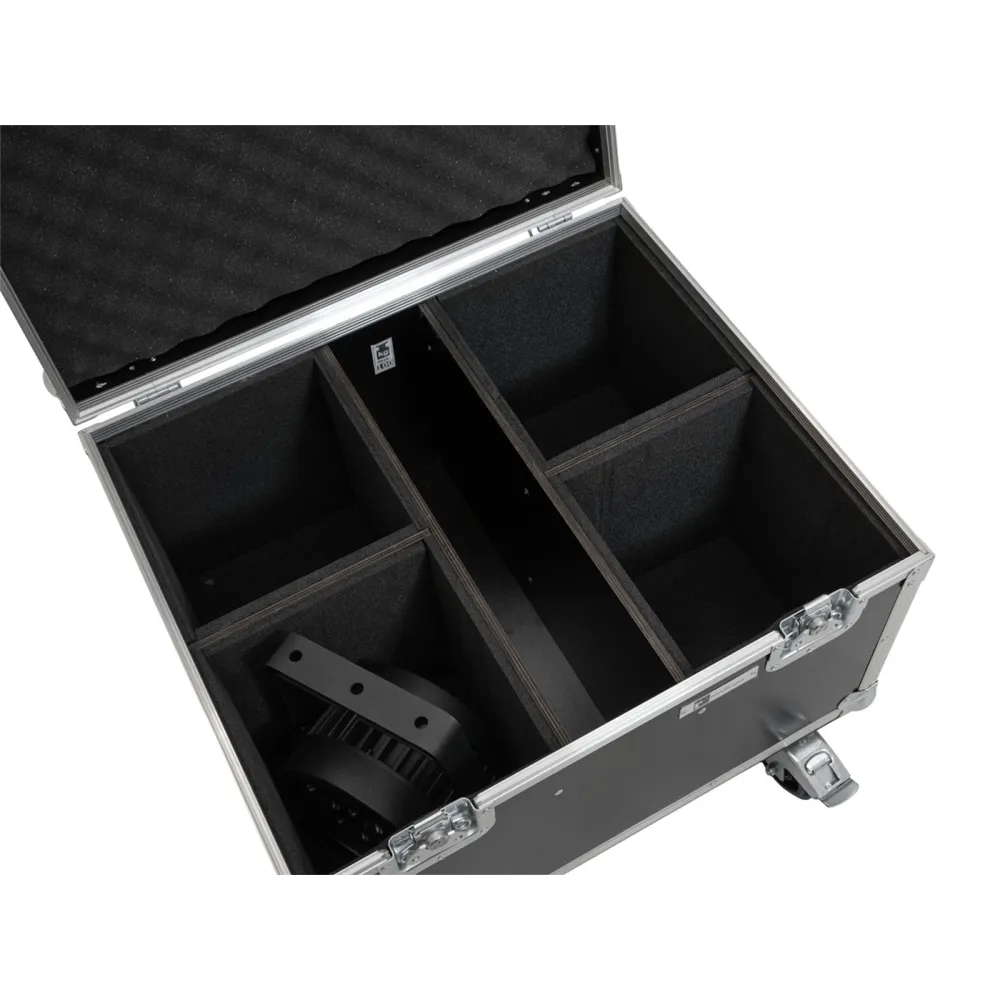 ROADINGER Flightcase 4x LED IP PAR 7x8W QCL/7x9W SCL mit Rollen
