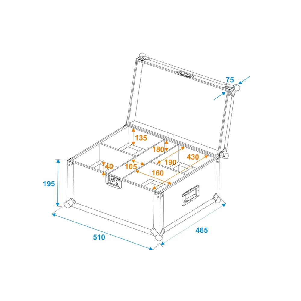 ROADINGER Flightcase 4x THA-20PC