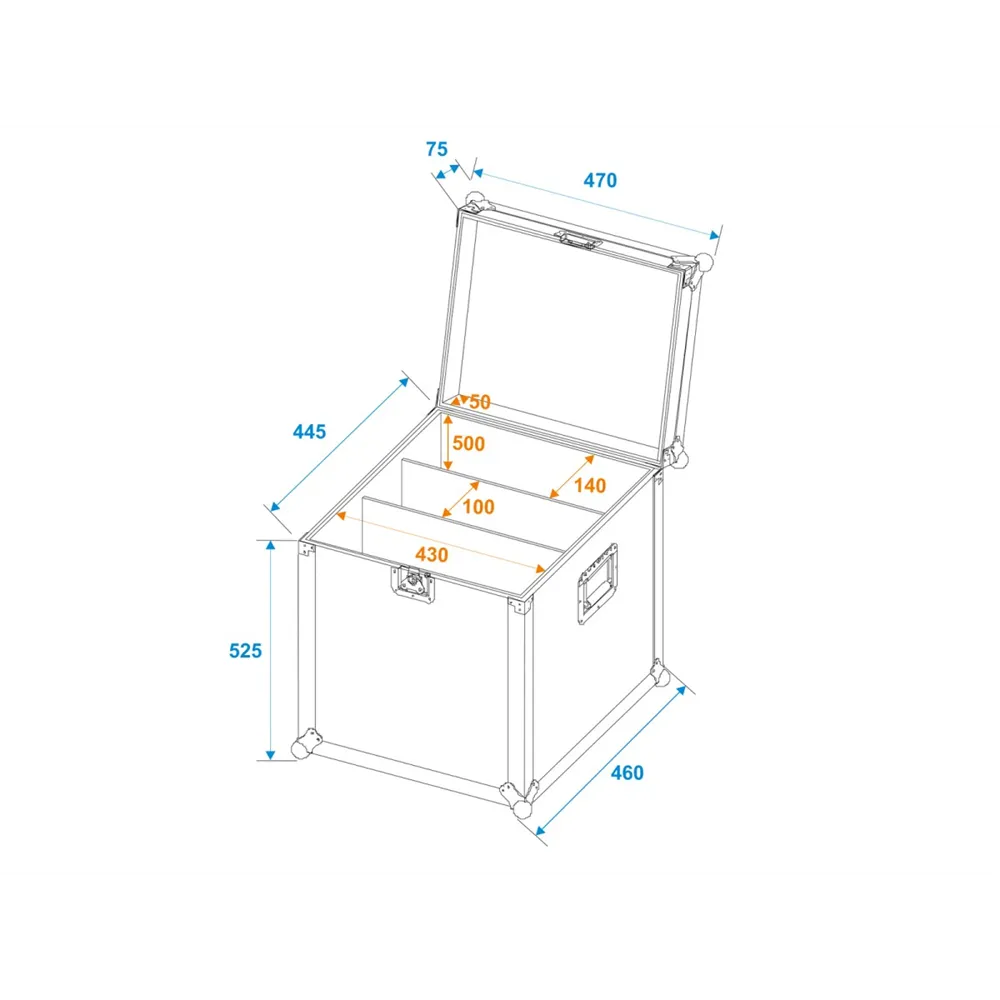 ROADINGER Flightcase 2x Audience Blinder 4x100W LED COB CW/WW