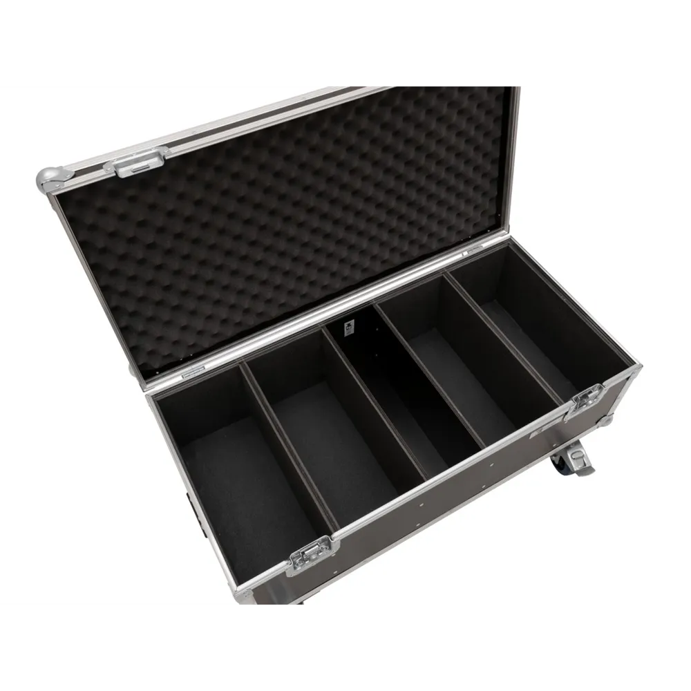 ROADINGER Flightcase 4x Audience Blinder 2x100W LED COB CW/WW mit Rollen