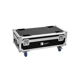 ROADINGER Flightcase 6x AKKU IP UP-4 Plus HCL Spot WDMX mit Ladefunktion