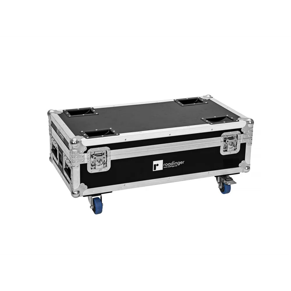 ROADINGER Flightcase 6x AKKU IP UP-4 Plus HCL Spot WDMX mit Ladefunktion