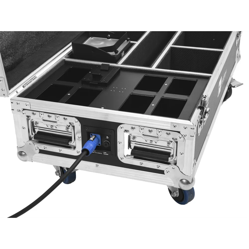 ROADINGER Flightcase 6x AKKU IP UP-4 Plus HCL Spot WDMX mit Ladefunktion