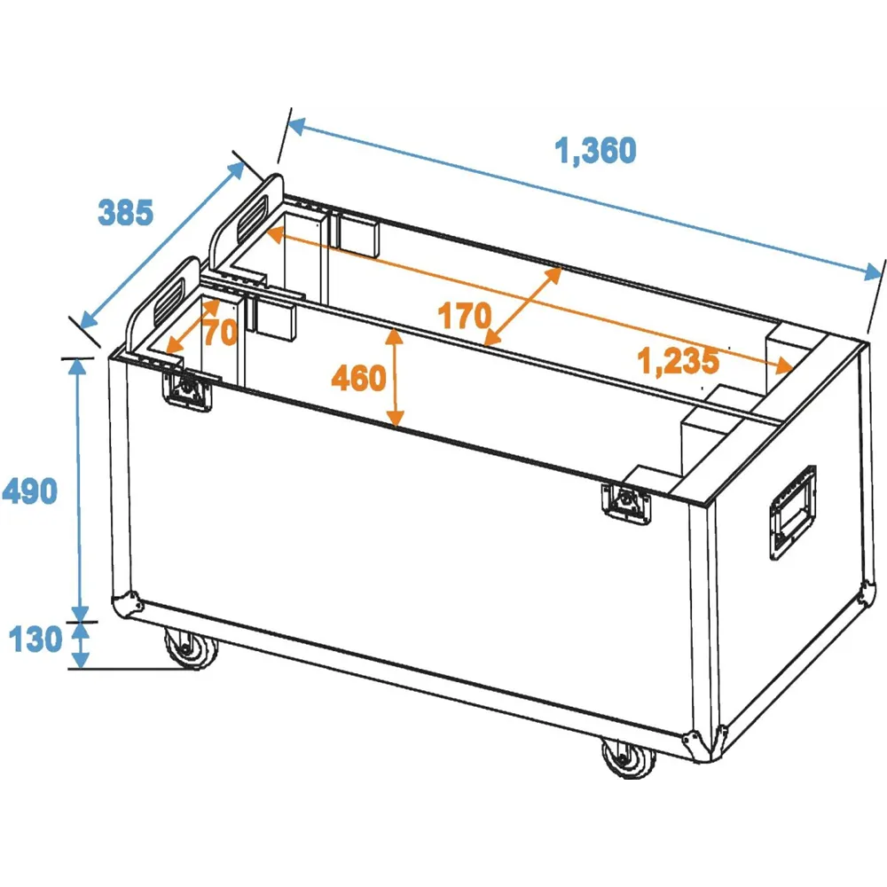 ROADINGER Flightcase 2x LCD ZL50