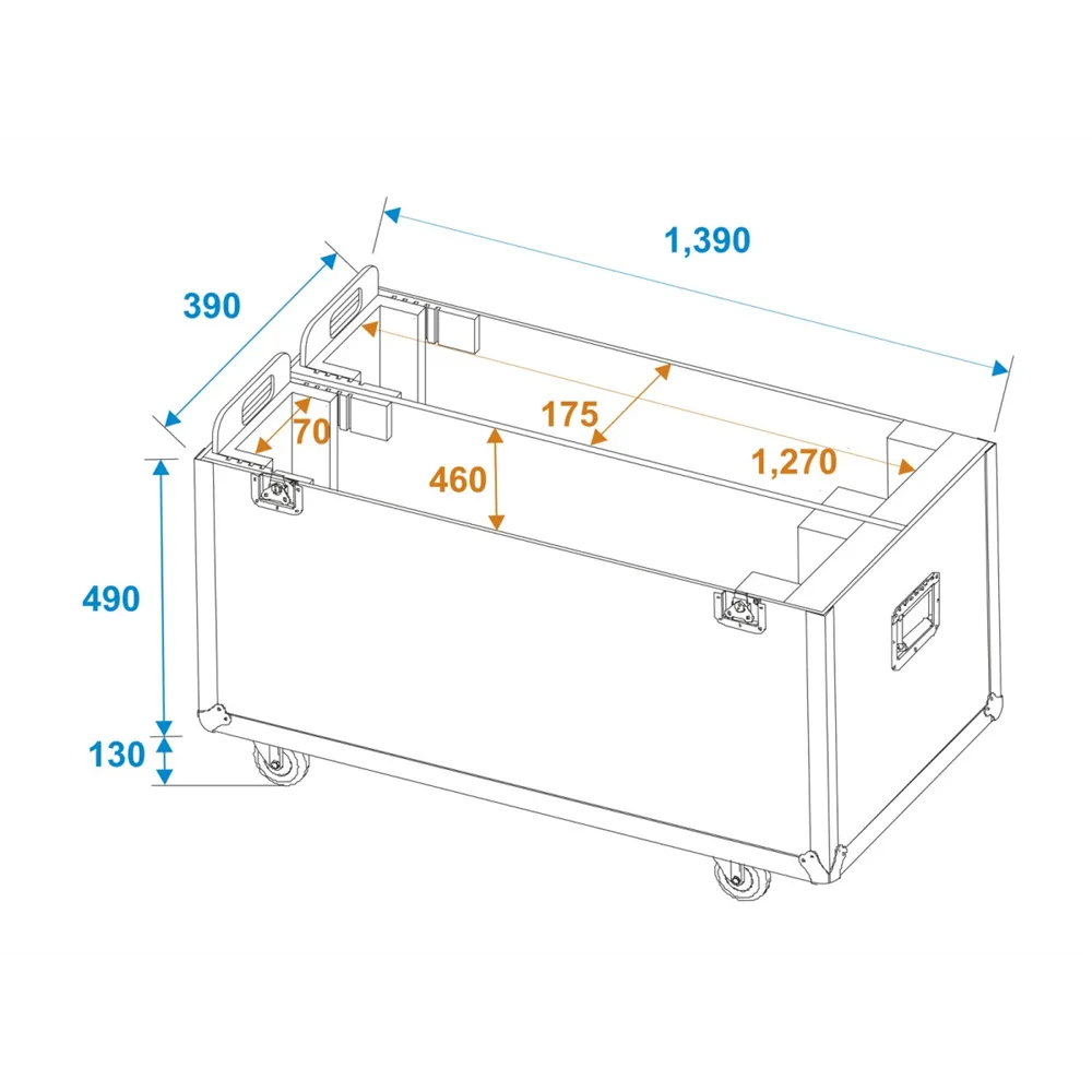 ROADINGER Flightcase 2x LCD ZL55