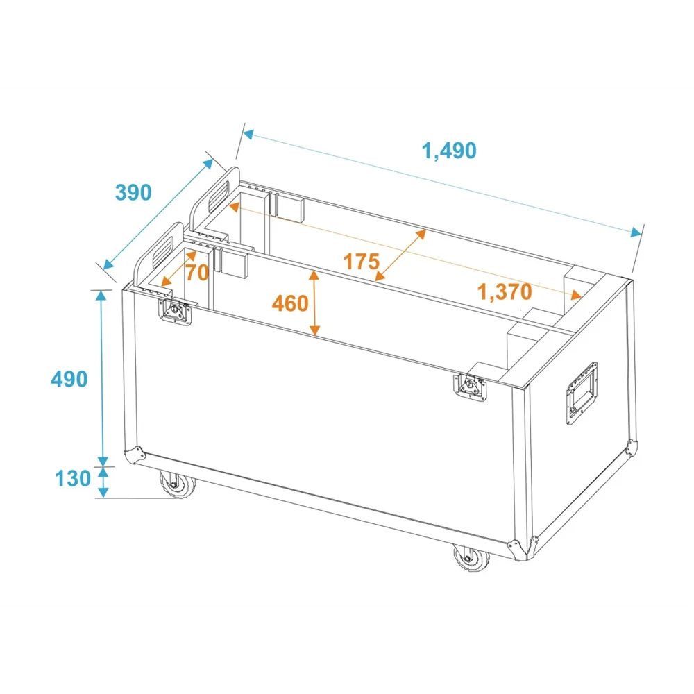 ROADINGER Flightcase 2x LCD ZL60