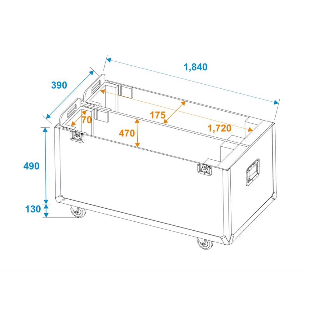 ROADINGER Flightcase 2x LCD ZL70