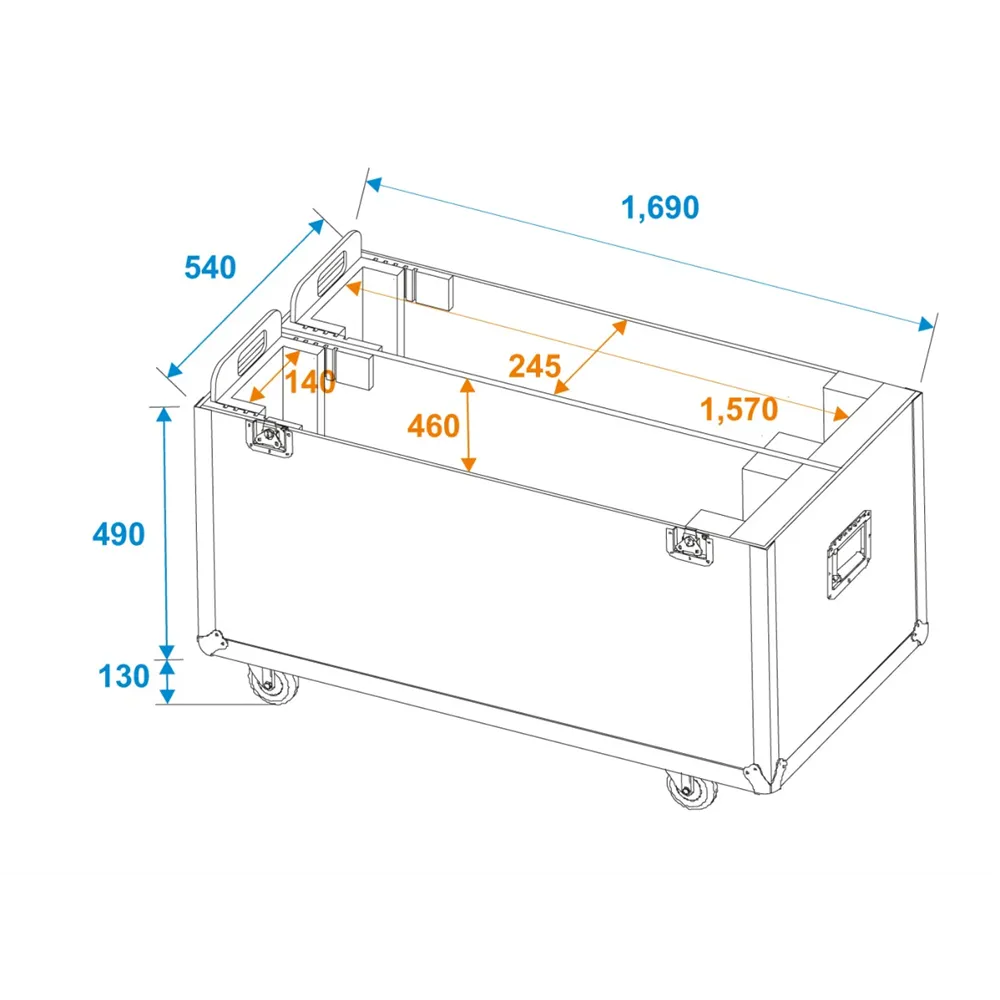 ROADINGER Flightcase 2x LCD ZL65