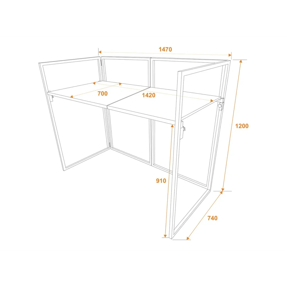 OMNITRONIC Mobile DJ Stand inkl. Cover