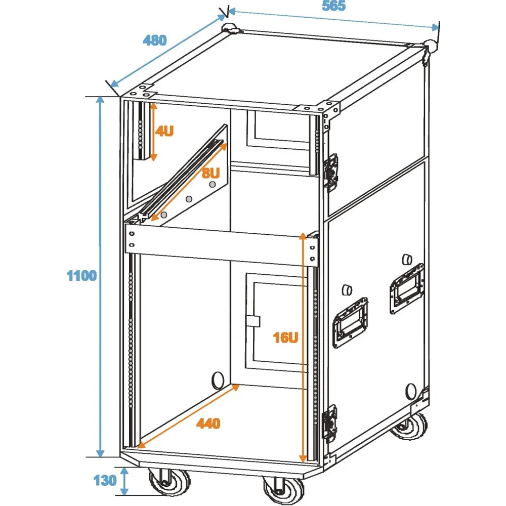 ROADINGER Spezial-Stage-Case Profi mit Rollen