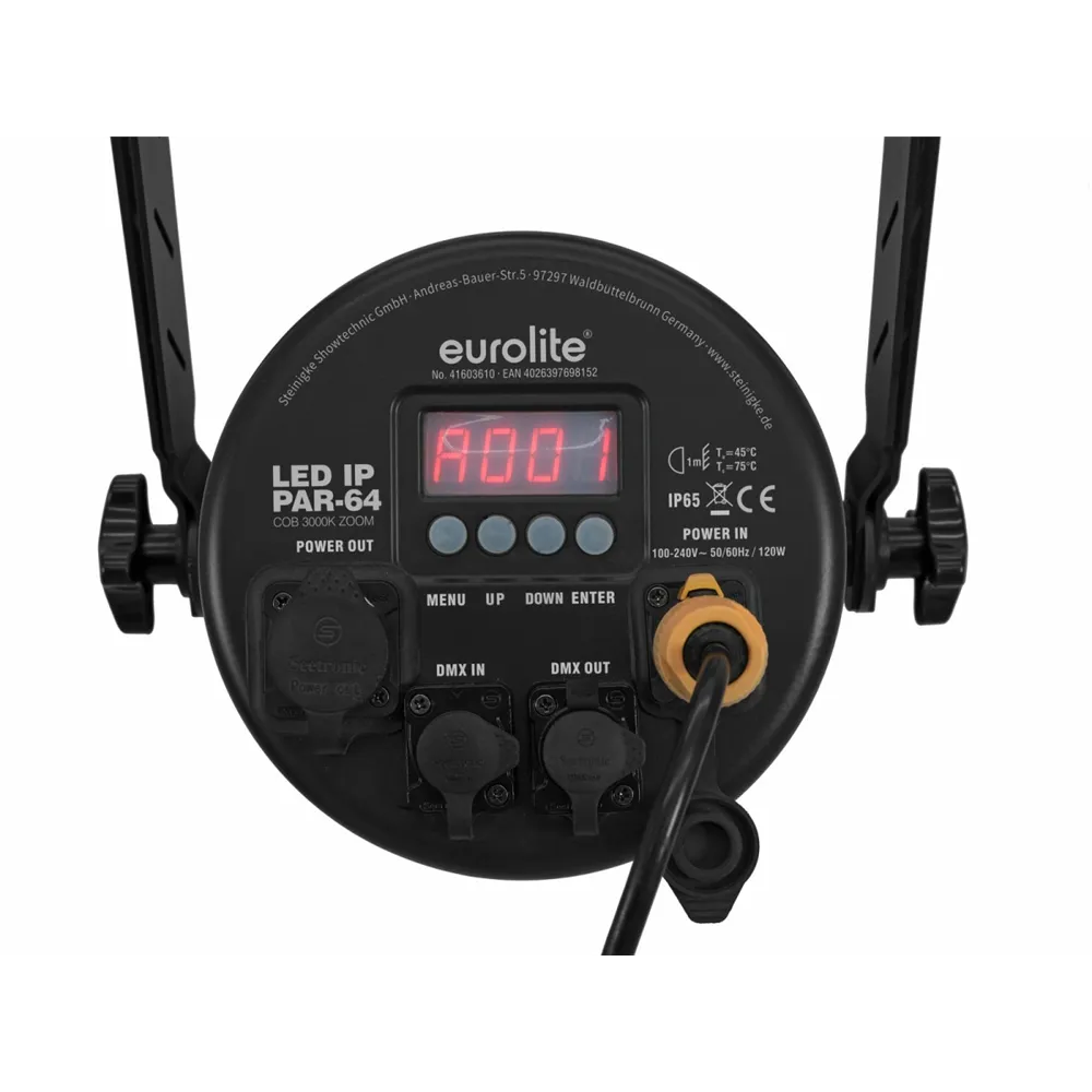 EUROLITE LED IP PAR-64 COB 3000K 100W Zoom sw