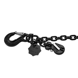 SAFETEX Anschlagkette EN818-4 mit Verkürzungshaken 1m WLL2000kg