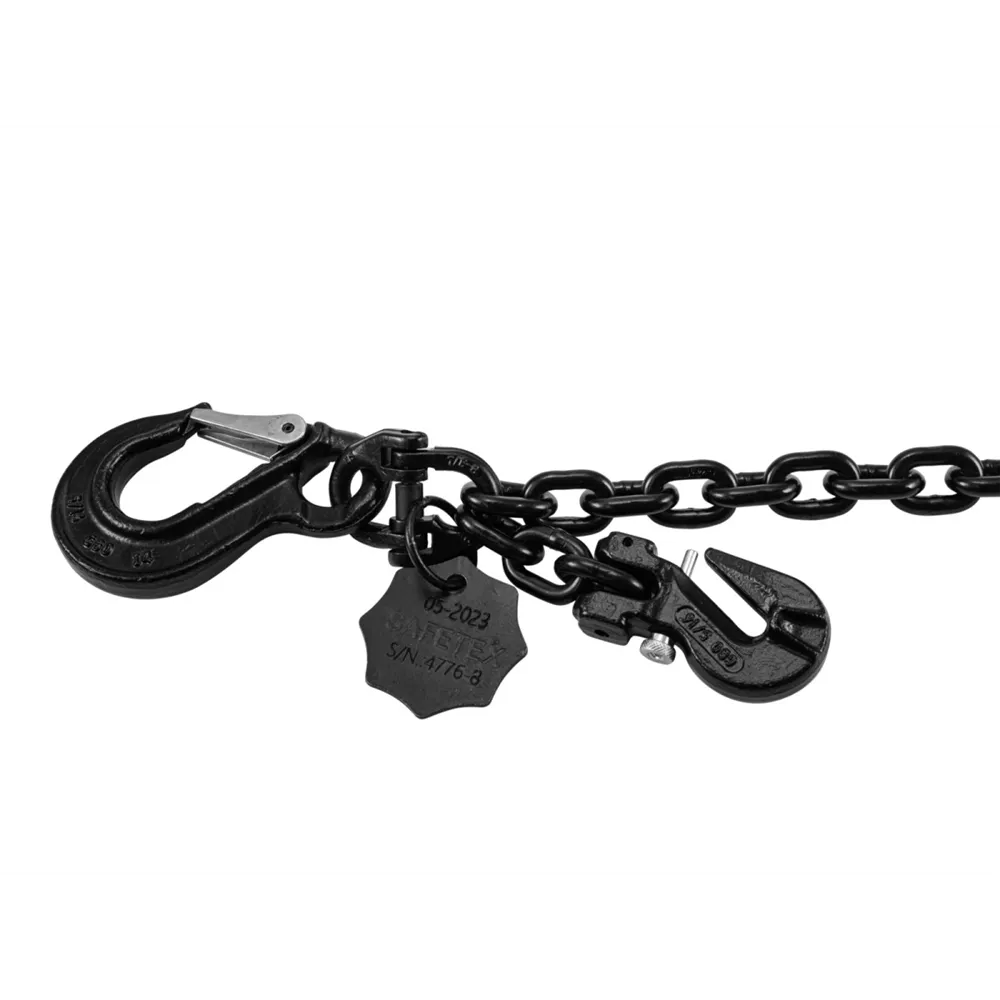 SAFETEX Anschlagkette EN818-4 mit Verkürzungshaken 1m WLL2000kg