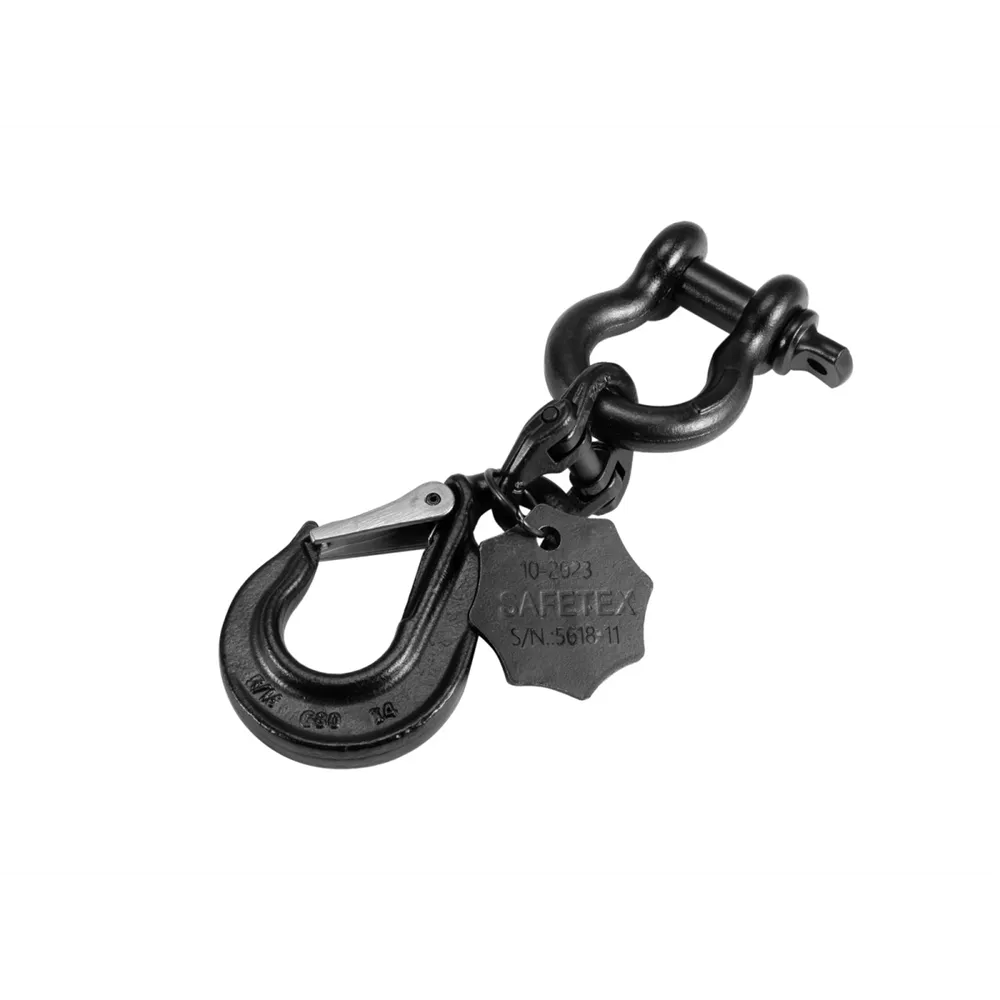 SAFETEX Universal Lasthaken 22cm schwarz eloxiert WLL2000kg