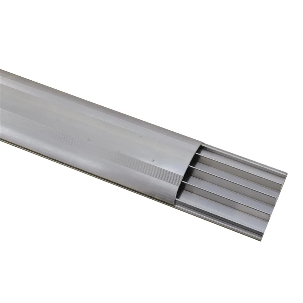 EUROLITE Bodenkabelkanal 75mm breit silber 2m