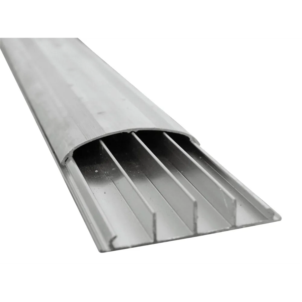 EUROLITE Bodenkabelkanal 75mm breit silber 2m