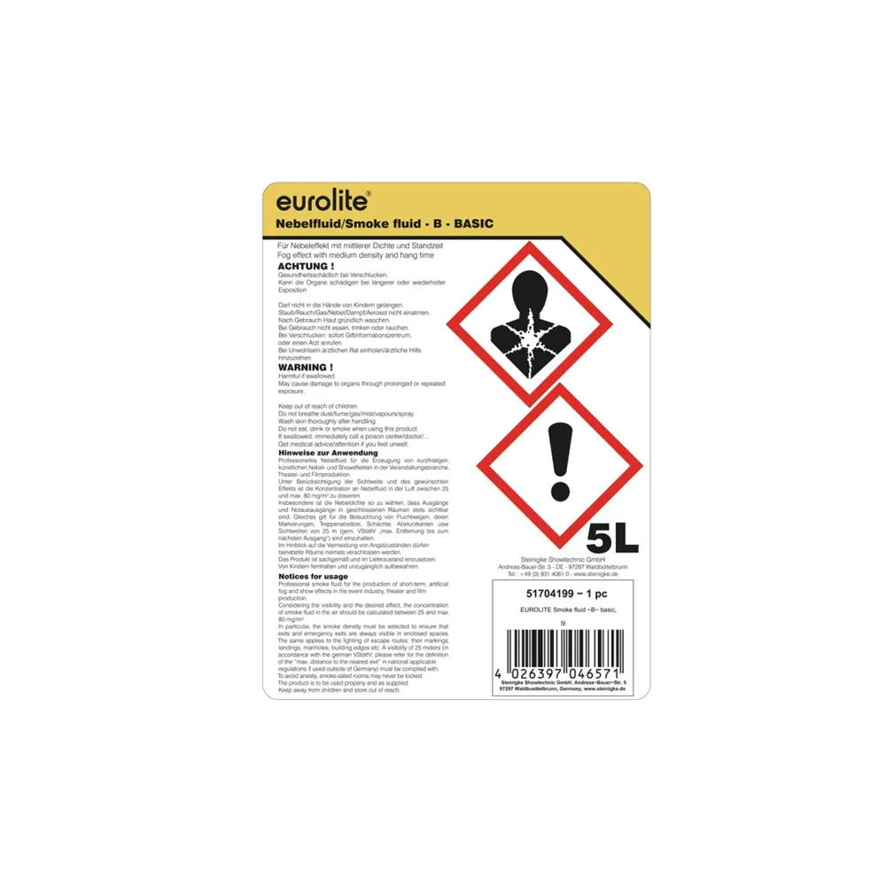 EUROLITE Smoke Fluid -B- Basic, 5l Nebelfluid