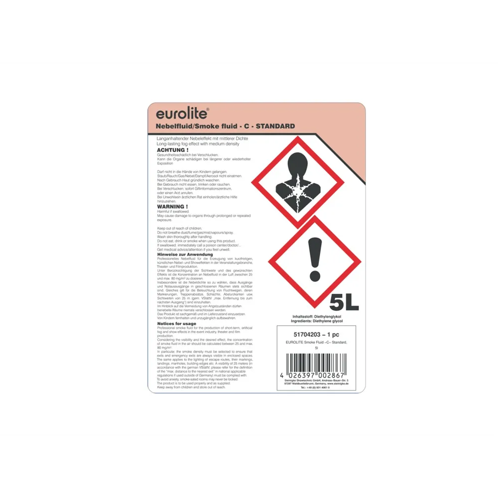 EUROLITE Smoke Fluid -C- Standard, 5l Nebelfluid