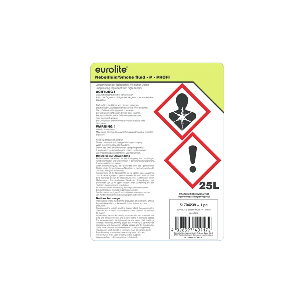 EUROLITE Smoke Fluid -P- Profi, 25l Nebelfluid