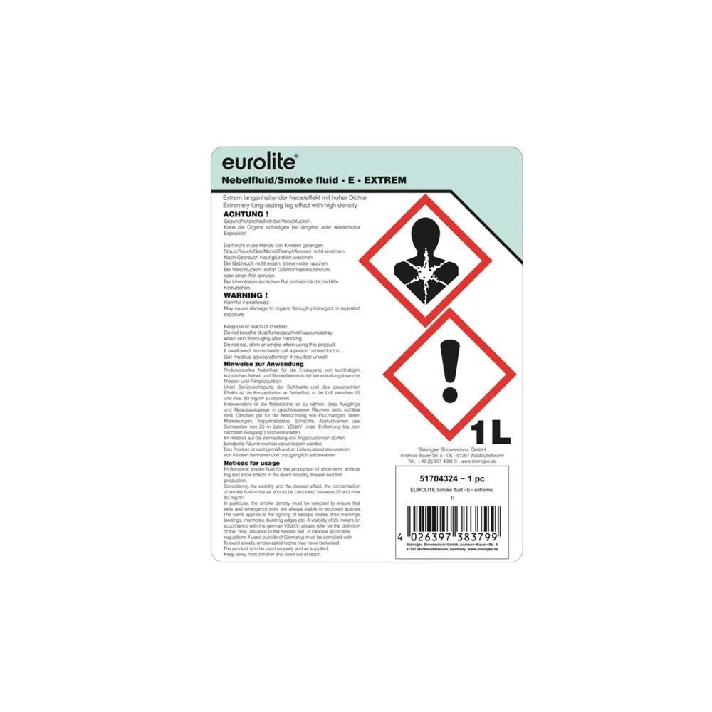 EUROLITE Smoke Fluid -E- Extrem, 1l Nebelfluid