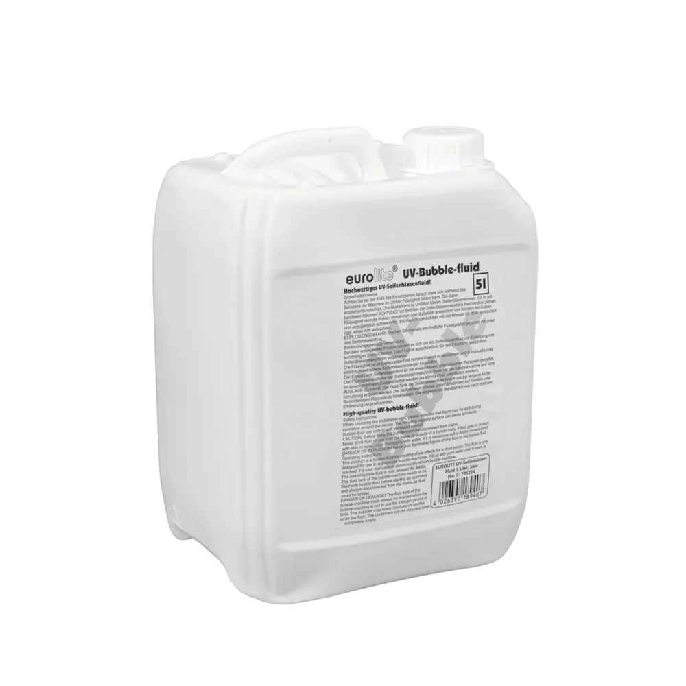 EUROLITE UV-Seifenblasenfluid 5l blau