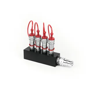 TCM FX CO2 Verteilerblock (4x3/8 out auf 1x3/4 in)