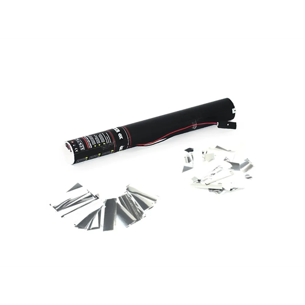 TCM FX Konfetti-Ladung elektrisch 50cm, weiß/silber