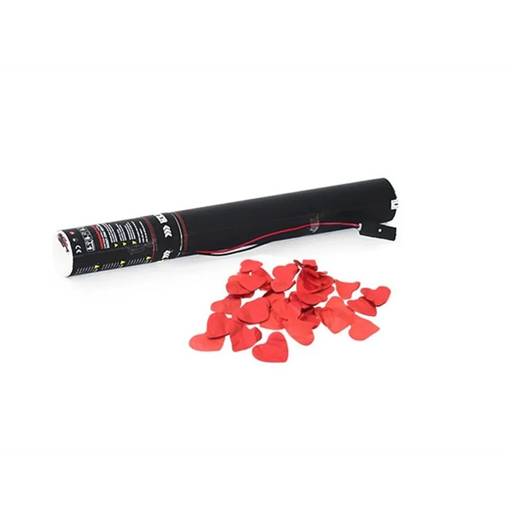 TCM FX Konfetti-Ladung elektrisch 50cm, rote Herzen