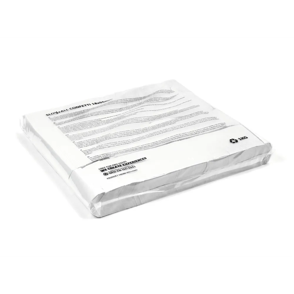 TCM FX Slowfall Konfetti rechteckig 55x18mm, weiß, 1kg