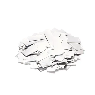 TCM FX Slowfall Konfetti rechteckig 55x18mm, weiß/silber, 1kg