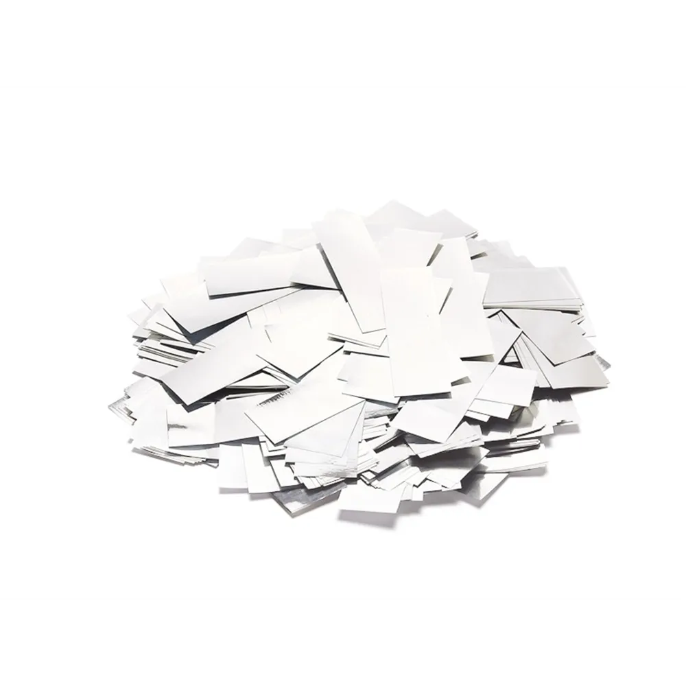 TCM FX Slowfall Konfetti rechteckig 55x18mm, weiß/silber, 1kg