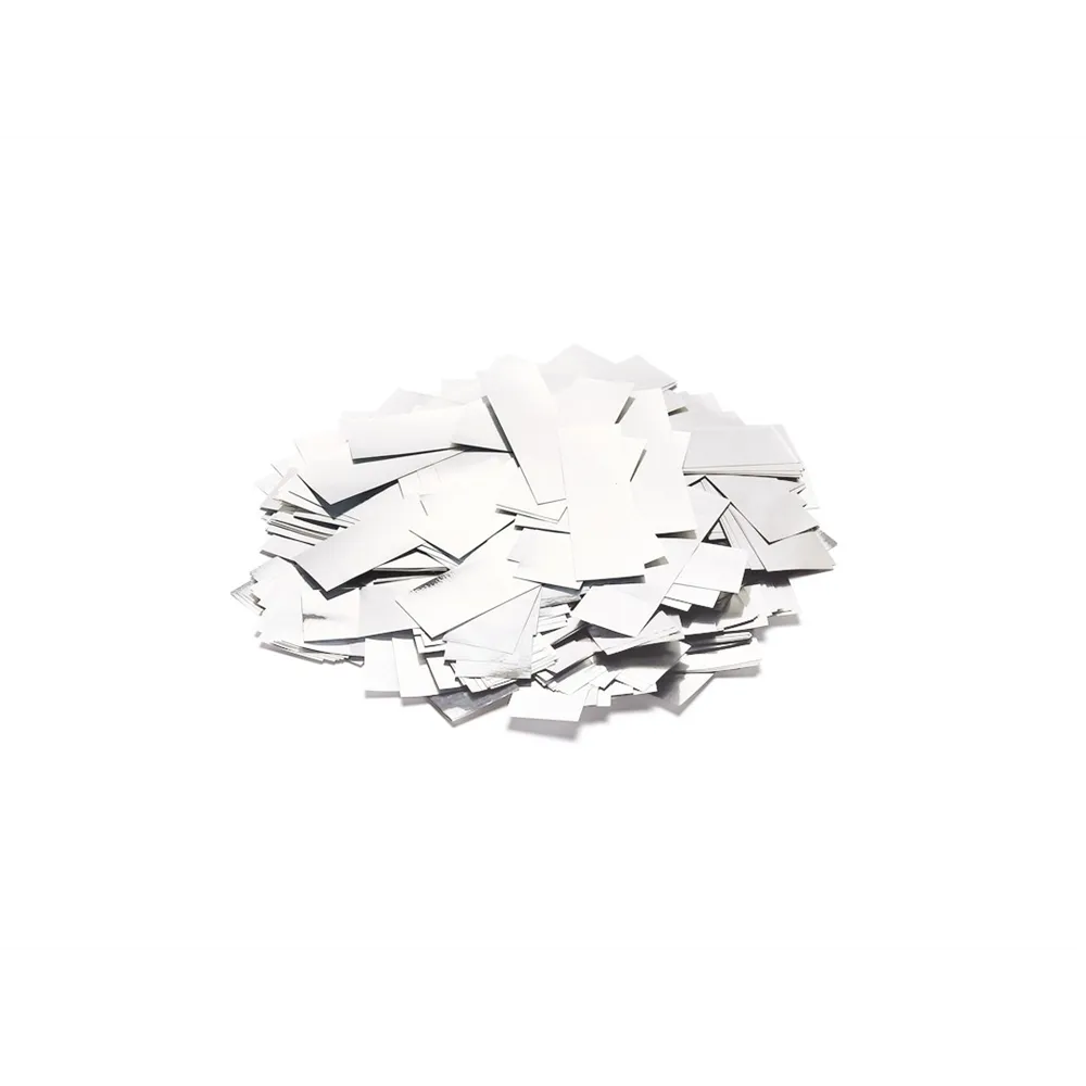 TCM FX Metallic Konfetti rechteckig 55x18mm, weiß, 1kg