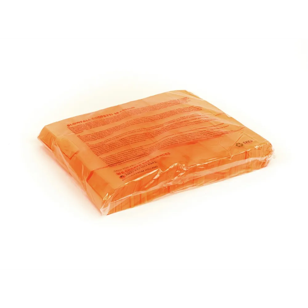 TCM FX Slowfall Konfetti rechteckig 55x18mm, neonorange, UV-aktiv, 1kg