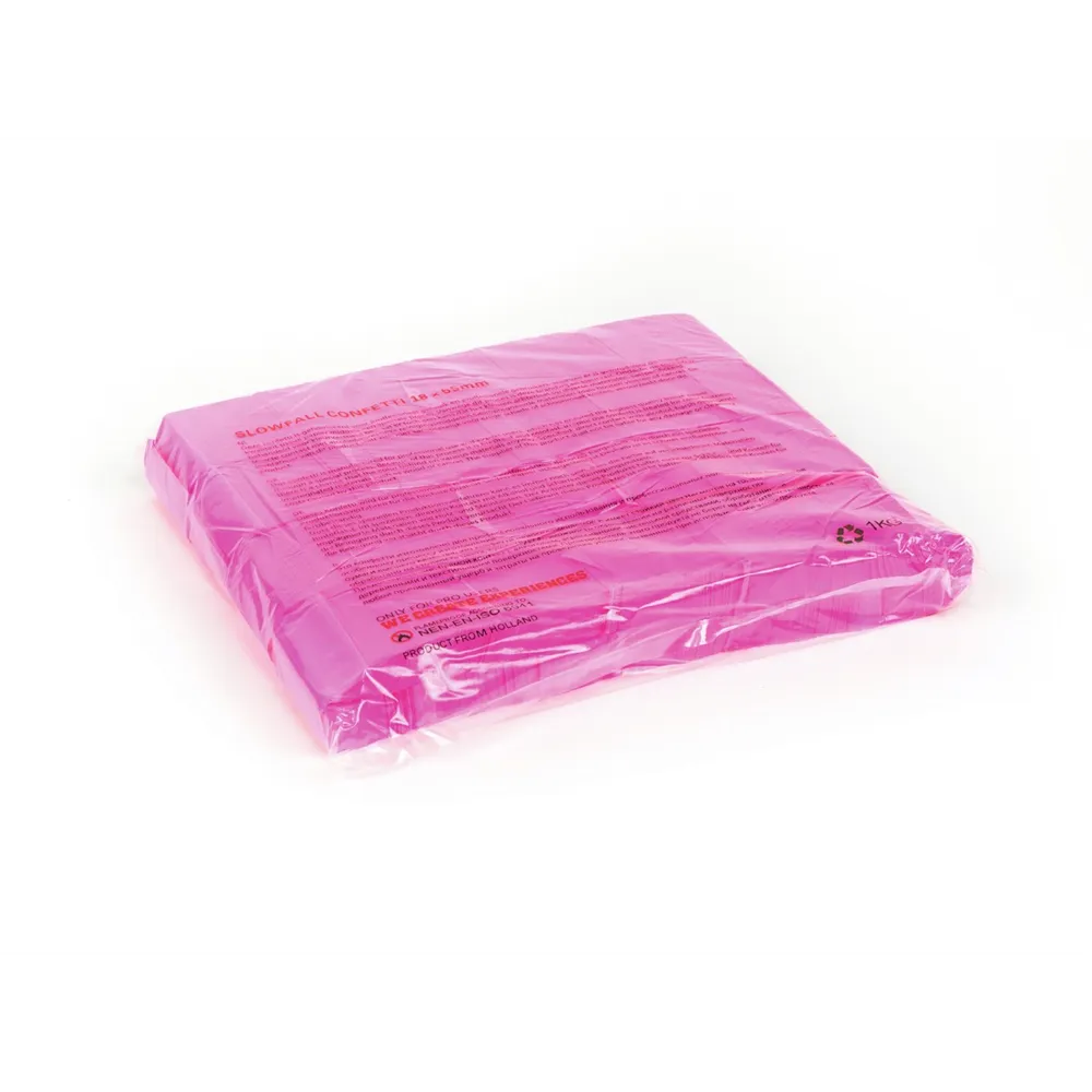TCM FX Slowfall Konfetti rechteckig 55x18mm, neonpink, UV-aktiv, 1kg